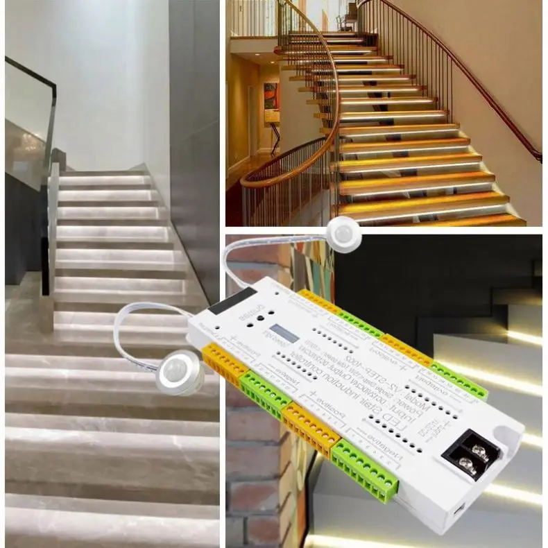 Wholesale 32 Stair Light Induction Pir Automatic Motion Sensor Led Strip Lighting Controller