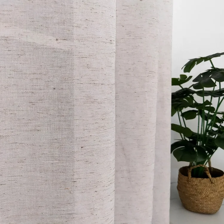 2022 New Customization Curtain Fabrics Textiles Soft Tulle Mesh Fabric Linen Tulle Curtain Fabric