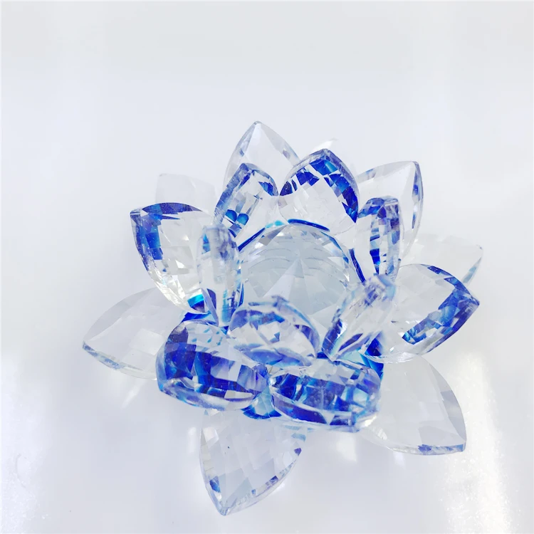 New Gifts Artificial K9 Glass Crystal Lotus Flower Crystal Lotus Wedding Gifts Glass Lotus