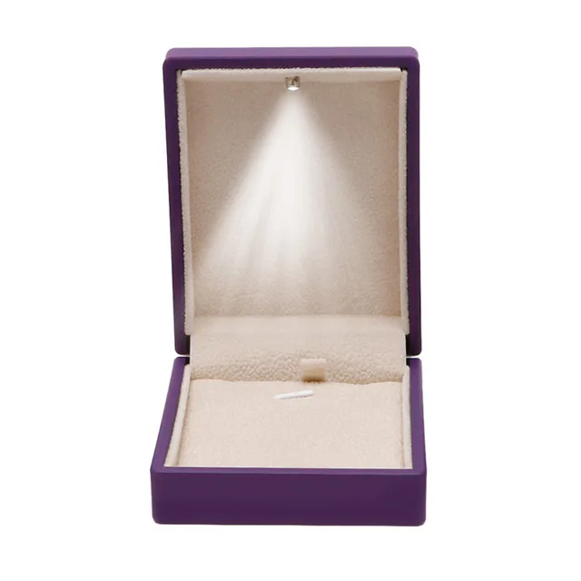 Opening jewelry parts packaging ring box with led  light