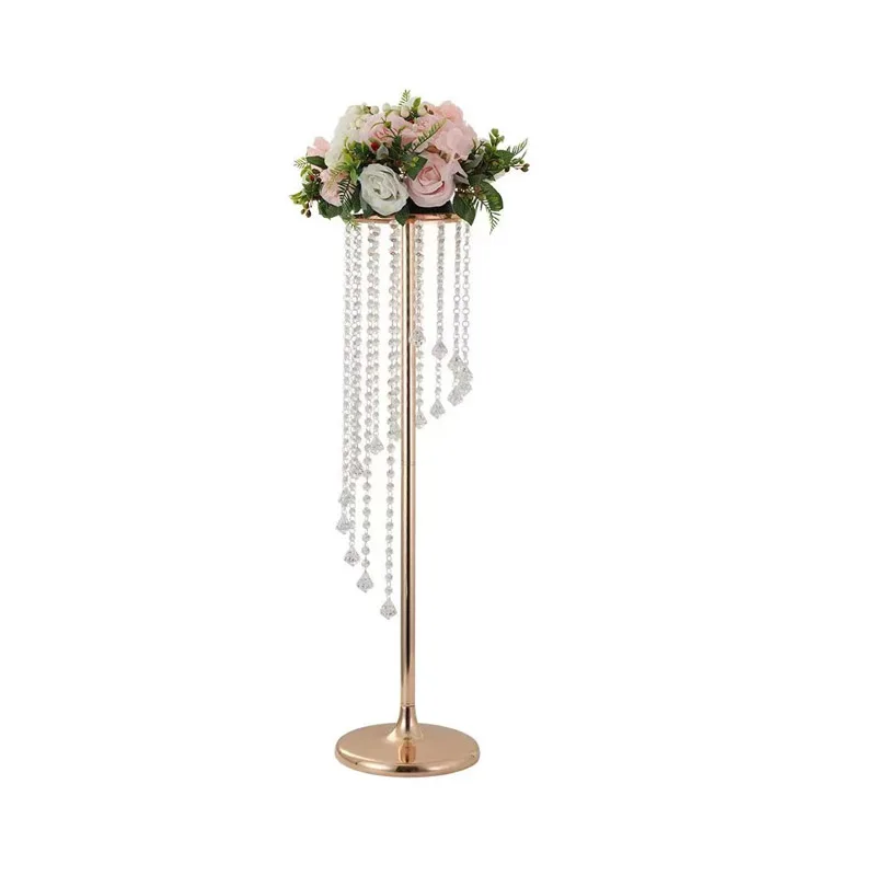 Matte Fashion China Tall Gold Metal Flower Stand Wedding Center Pieces For Home Wedding Table