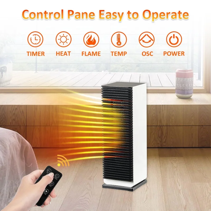GREENFLY JJPRO High Quality Ceramic Fan Heater With Oscillation Function and Two Heating Power Electric Heater