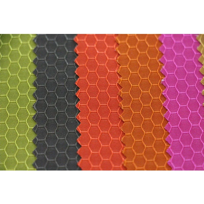 210d polyester oxford hexagon ripstop 100% polyester waterproof with PU coating for tent bag