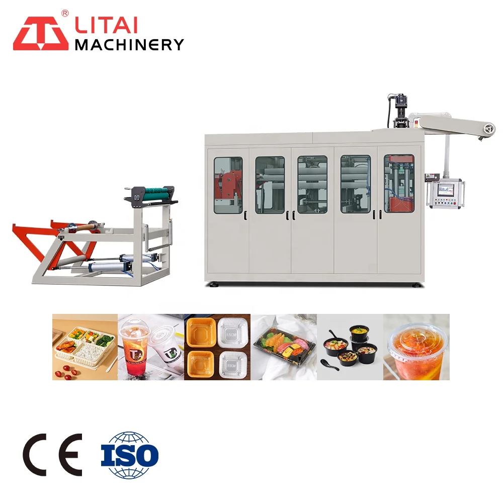 Automatic Disposable Pp Plastic Cup Thermoforming Making Machine Price For For Milk Tea 336