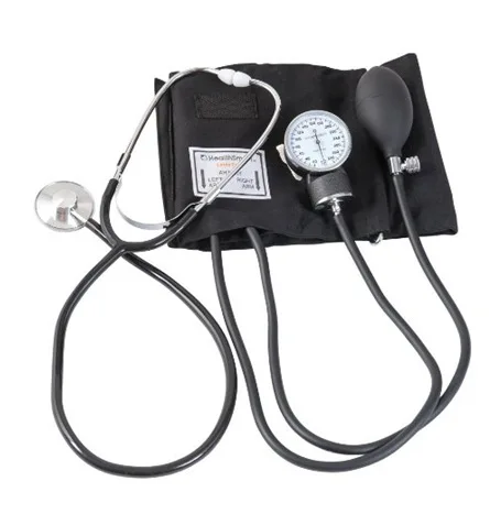 Medical standard manual aneroid sphygmomanometer with stethoscope