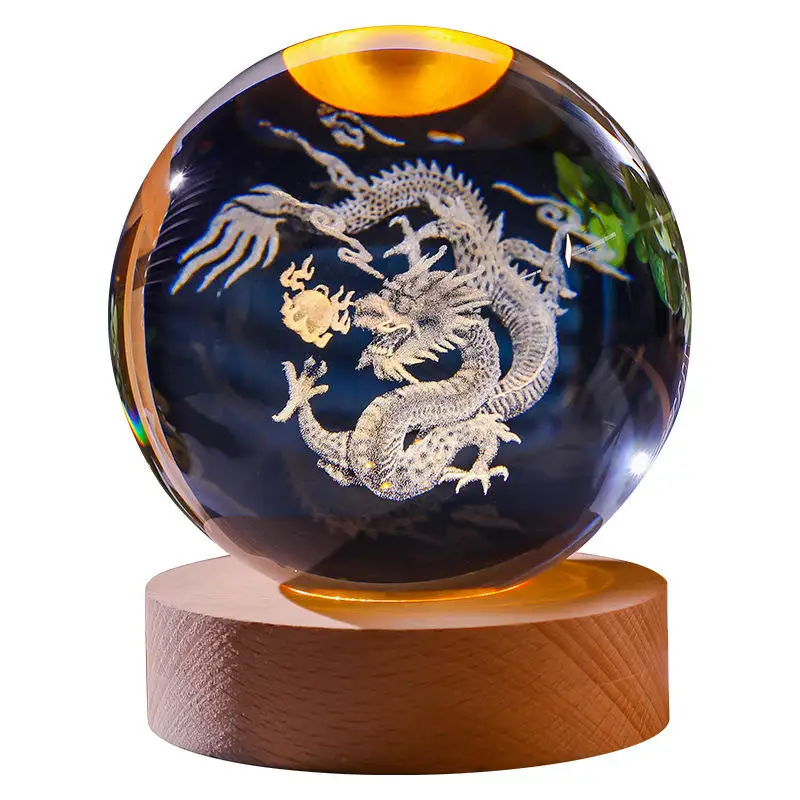Zodiac crystal ball Holiday gift Decoration crafts Crystal light night light birthday gift christmas Crystal crafts