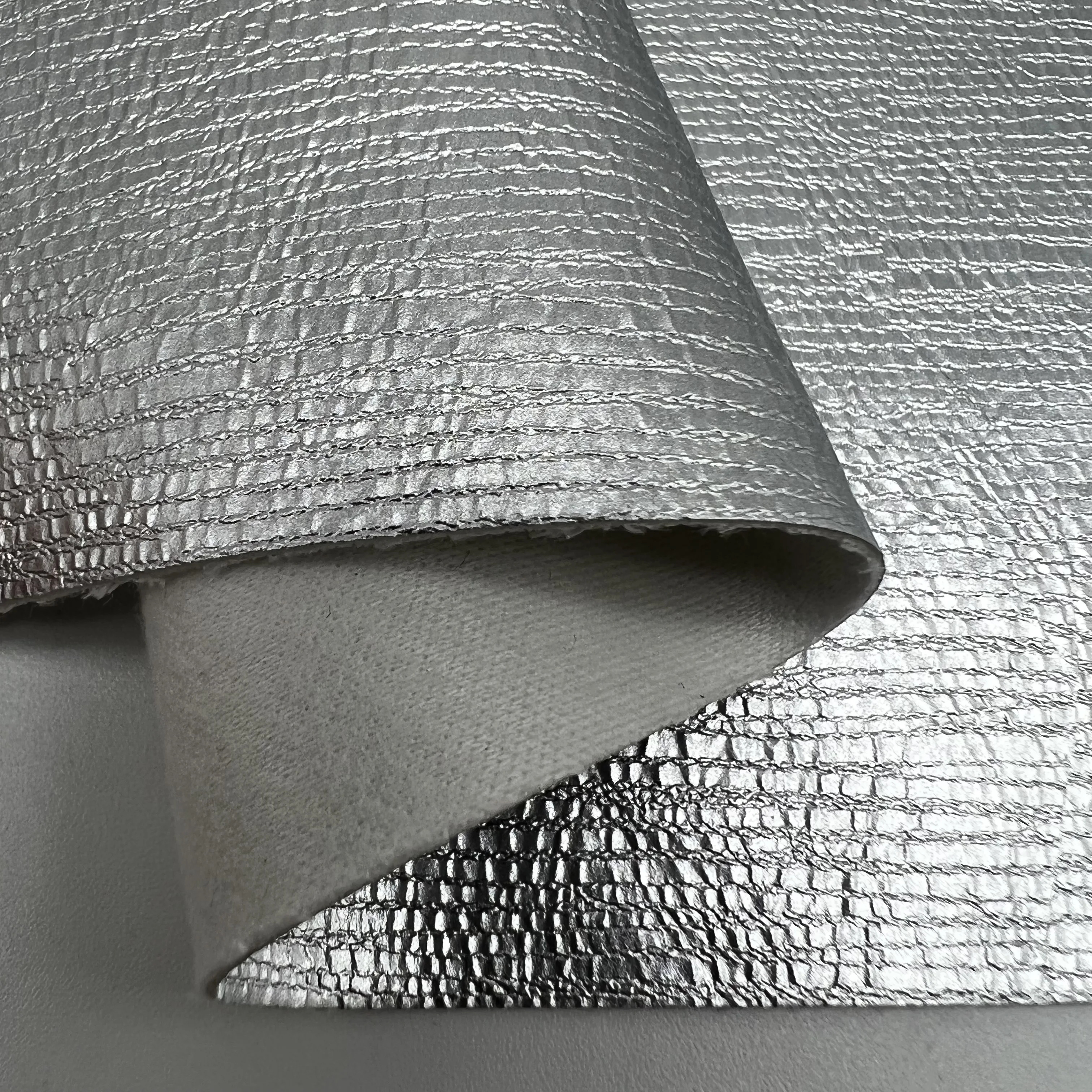 Lady Elegance Metallic Shining PU Synthetic Leather for Shoes and Bags