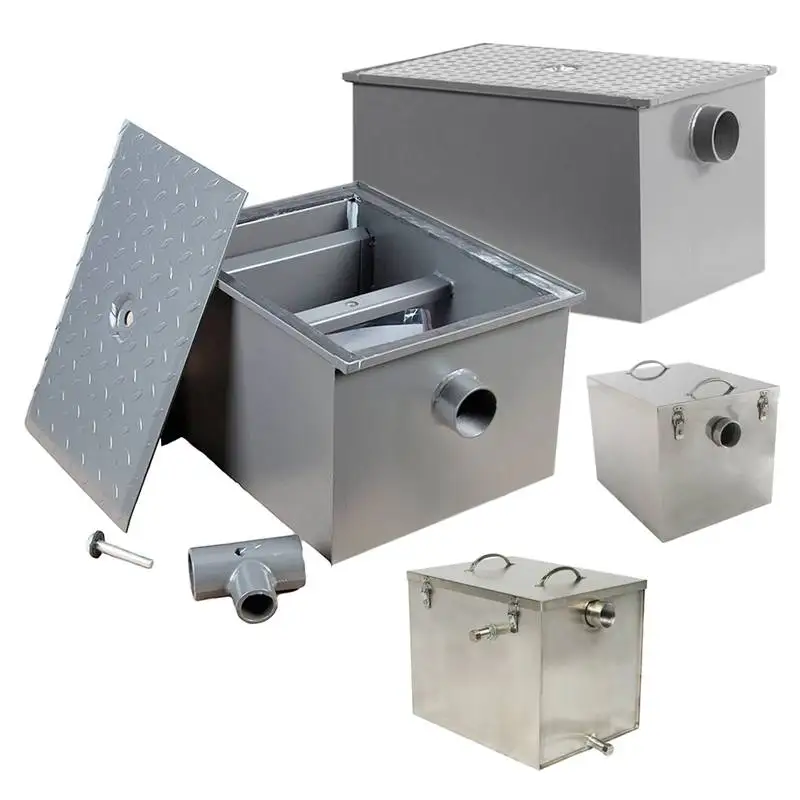 Restaurant Kitchen Portable Oil Water Separator 600l Automatic Oil And  Iron Grease Traps Interceptor