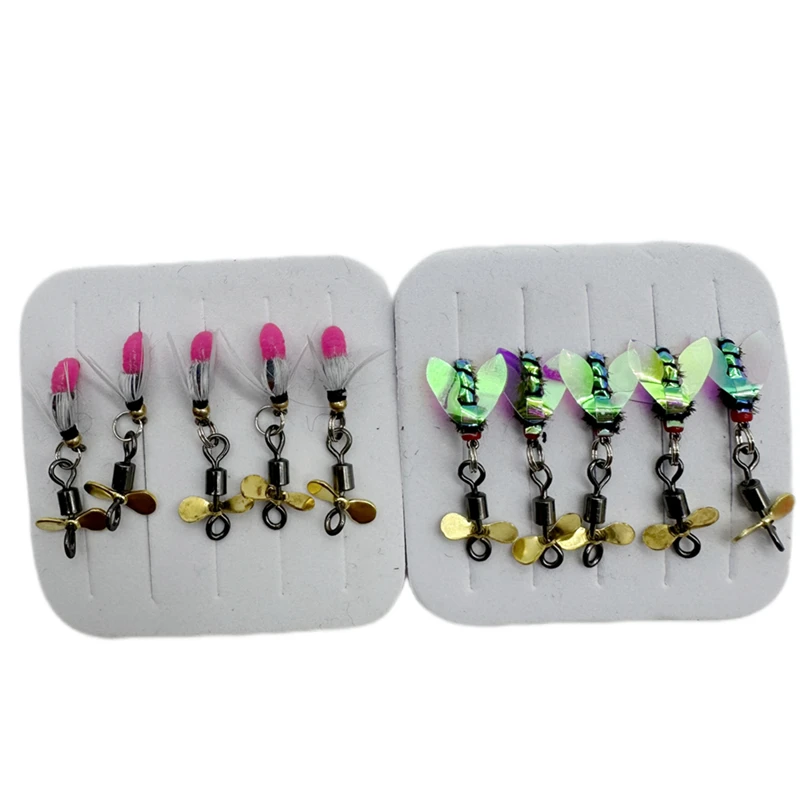 Combo Fly Hooks Kit fly tying hooks Poisonous propeller small Poisonous mosquito fly fishing spinner blade baits