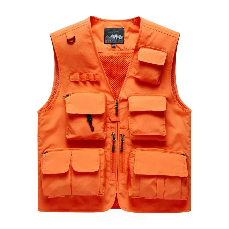 Jinteng Wholesale Custom Logo High Quality Man Gilet Sleeveless Fishing Utility Vest Tactical Vest With Pockets Utility Vests