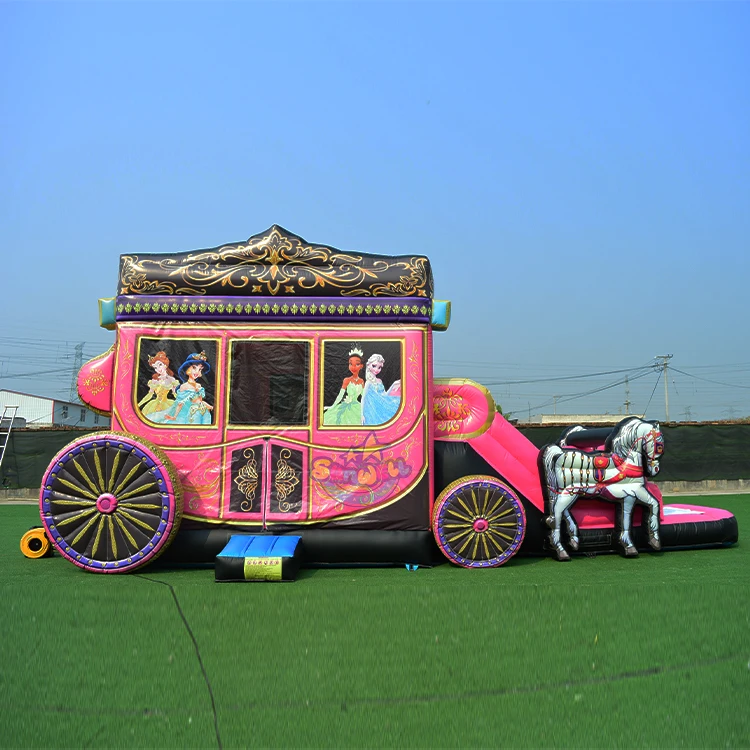 Factory directly Carriage inflatable princess trampoline inflatable bouncer jumping castle inflatable air bouncer for kids