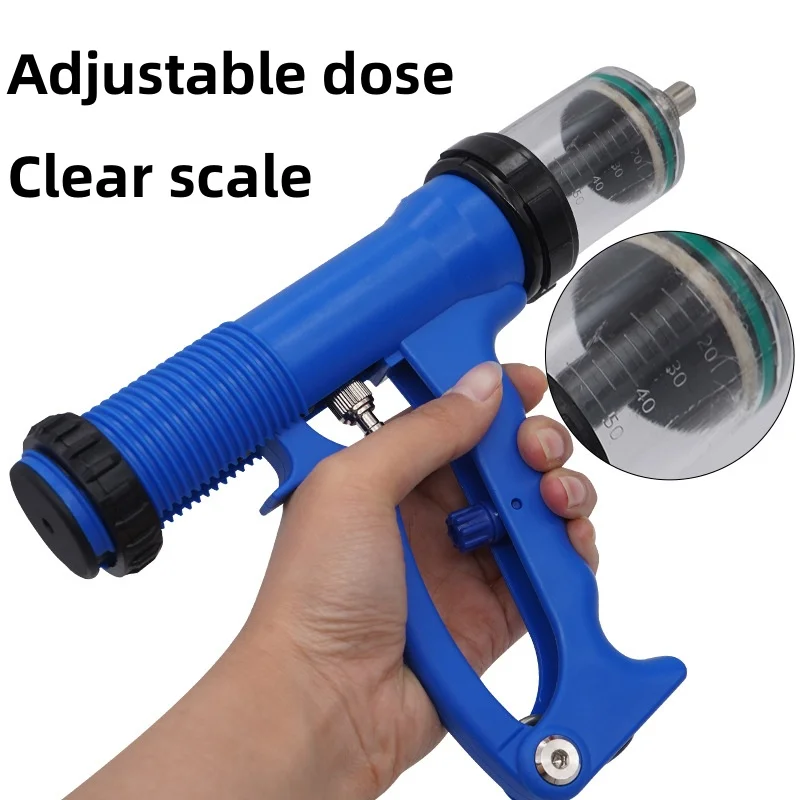 Veterinary Equipment Automatic self-filling Syringe Plastic Continuous Medicine Drencher Gun Veterinary Automatic Drench Guns
