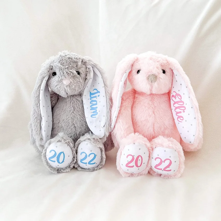 2023 Sublimation Easter Bunny Long Ear Plush Rabbit Doll