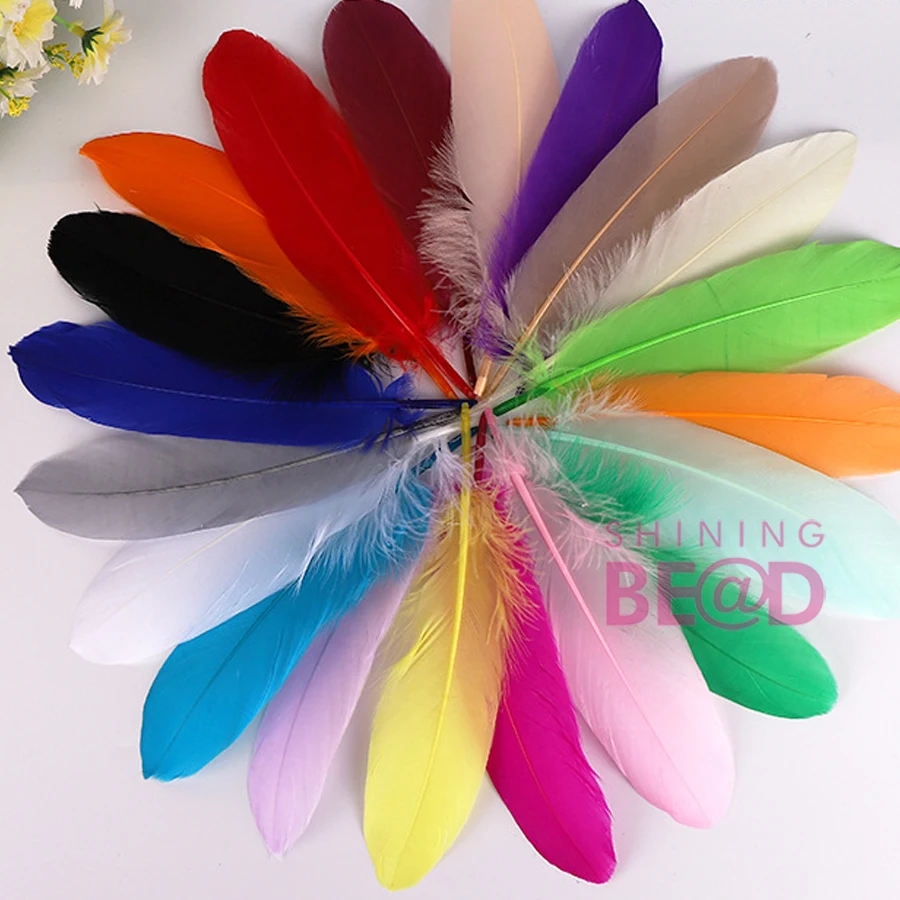 Goose Feather 15-20cm For Carnival  Craft Dreamcatcher Costume Accessories