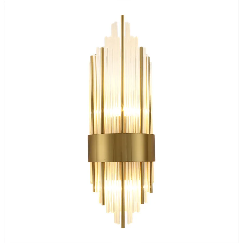 Light luxury postmodern minimalist crystal LED wall lamp. LED wall lights in the living room, bedroom, hallway, corridor, hotel
