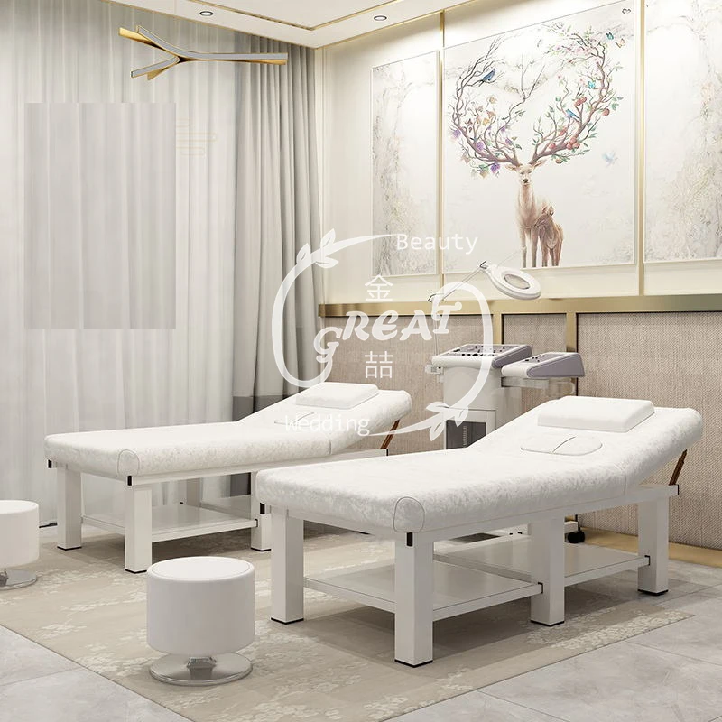 Modern Beauty Nail Equipment Facial Lash Bed Pink Cheap Manual Massage Table & Bed