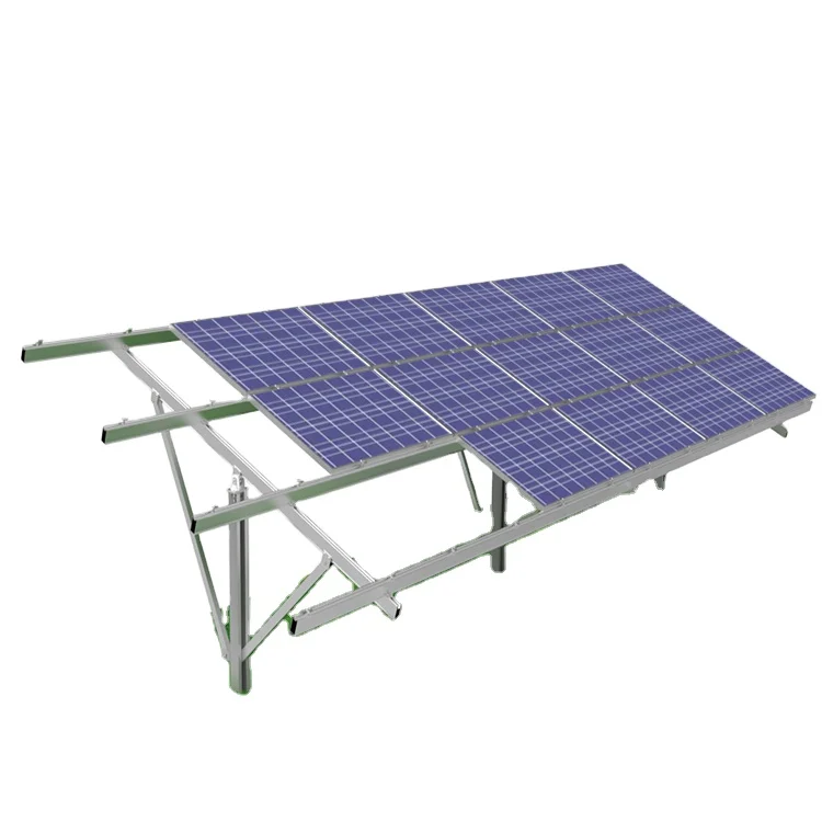 Single pile pv solar panel support racking aluminum ground stands solar system mount