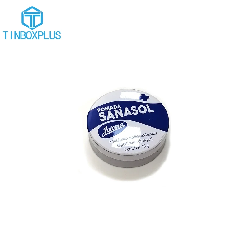 Custom printing Low price tiny metal cosmetic skin care cream small round tin packaging metal box