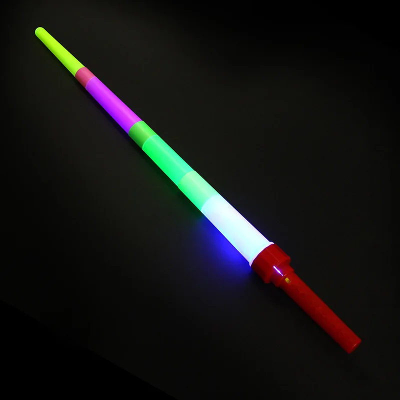 LYK-07 Wholesale flash telescopic rod of four bars concert props cheering toys fluorescent sticks cosplay flashlight