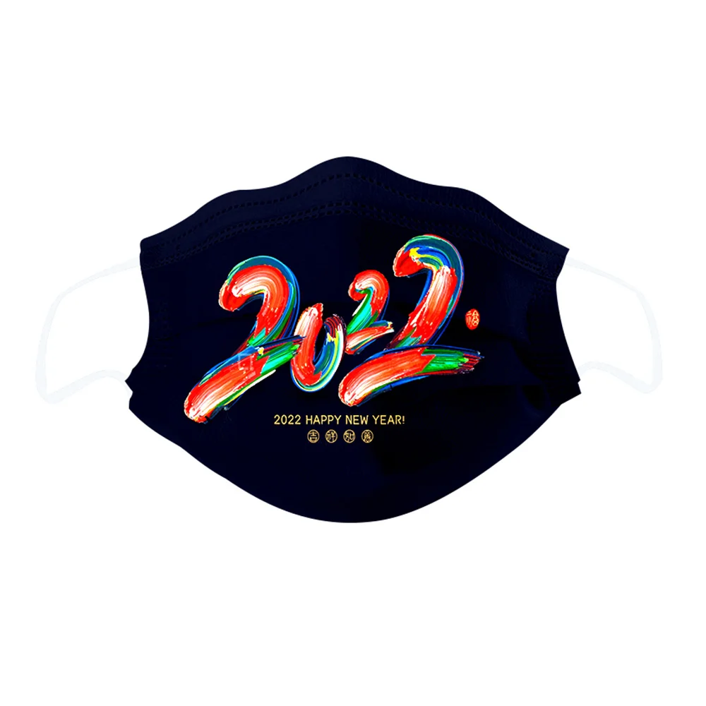 private label printed disposable black face mask with design christmas sublimation face mask with logo