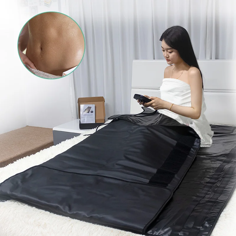 Guangyang OEM/ODM Far-infrared Body Shaping Sauna Blanket PU leather Portable Infrared 1 zone Heating Therapy Sauna Blanket
