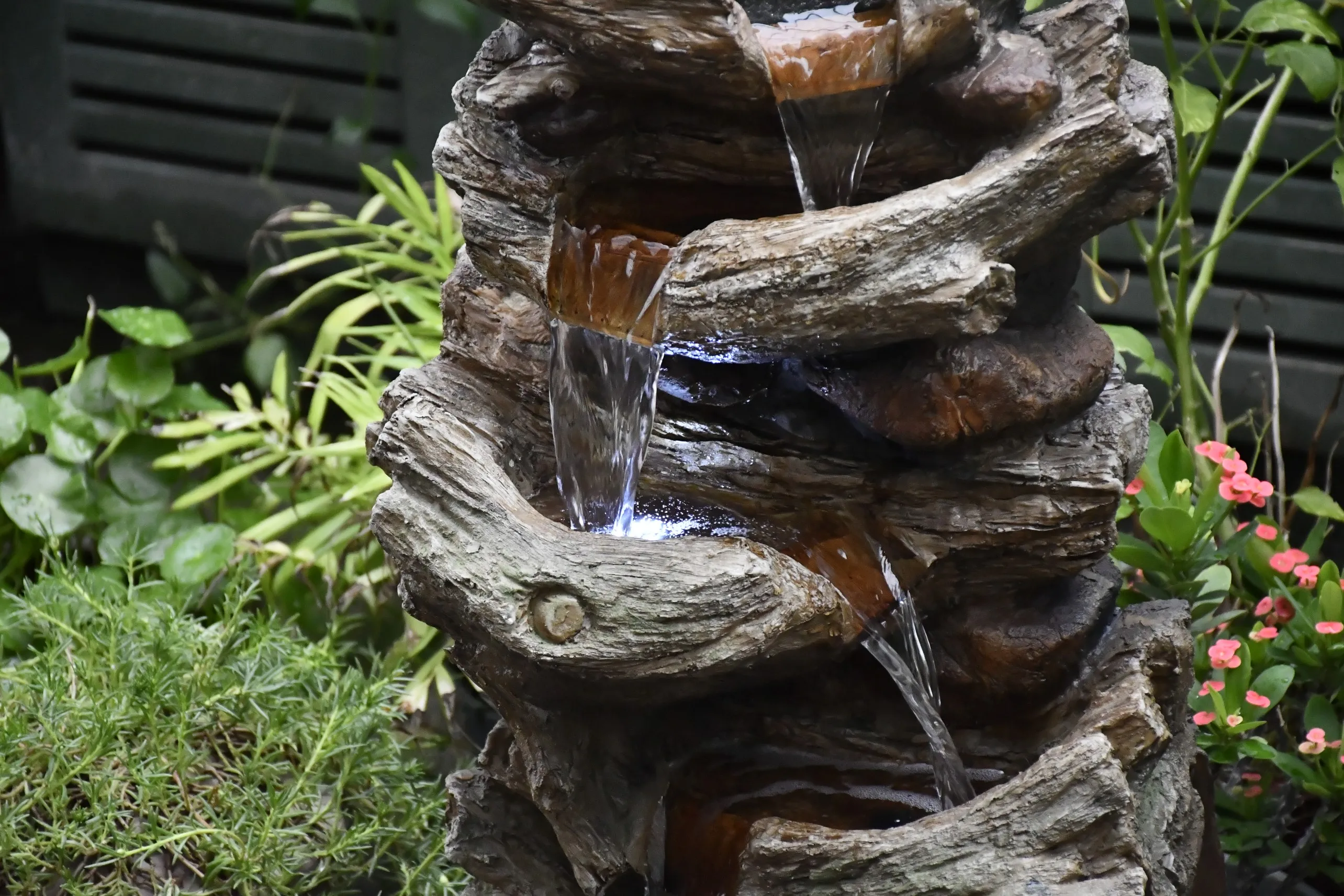 USA free shipping outdoor garden lawn lighting floor rack water fall fountain home decor Indoor led decorative lighting