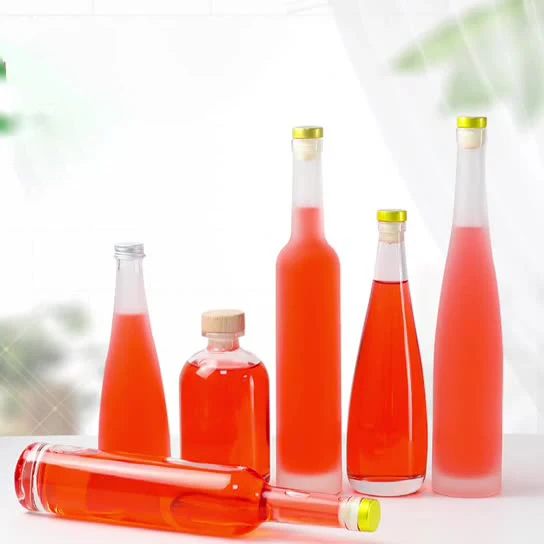 50ml100ml200ml250ml500ml700ml Clear spirit Wine liquor Bottle Cold Brew Juice vodka whisky 750ml Glass Bottle With Aluminium Cap
