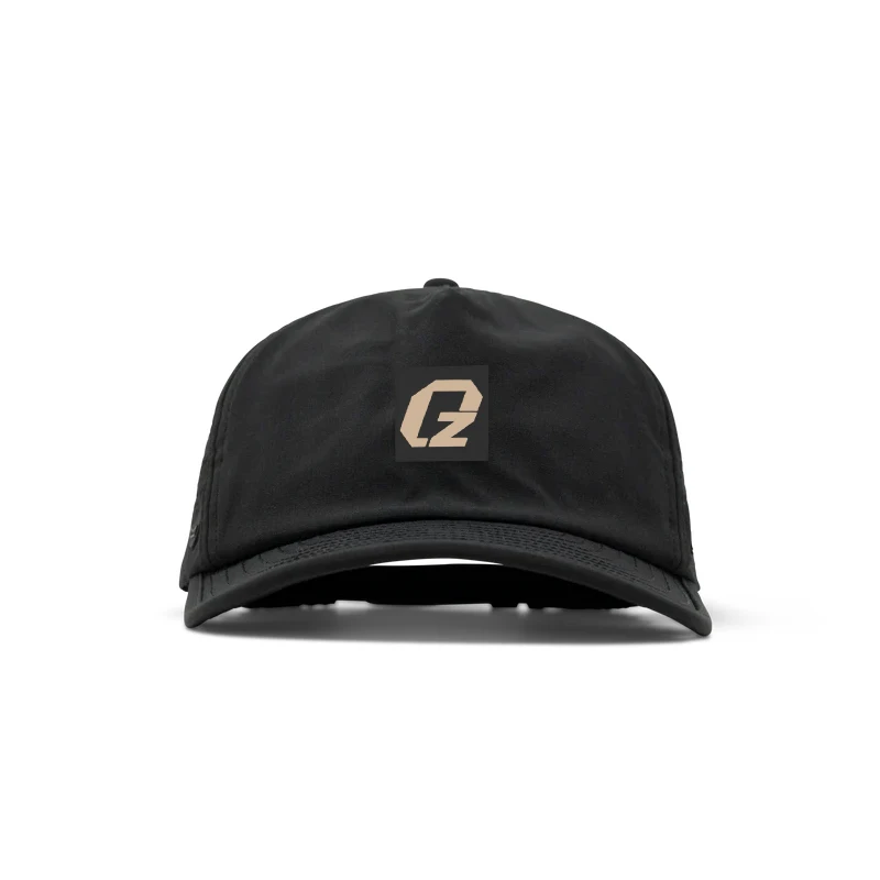 Qianzun Waterproof Perforated 5 Panel Golf Hats Unstructured Personalized Caps Melin Hydro Hat With Rubber Patch