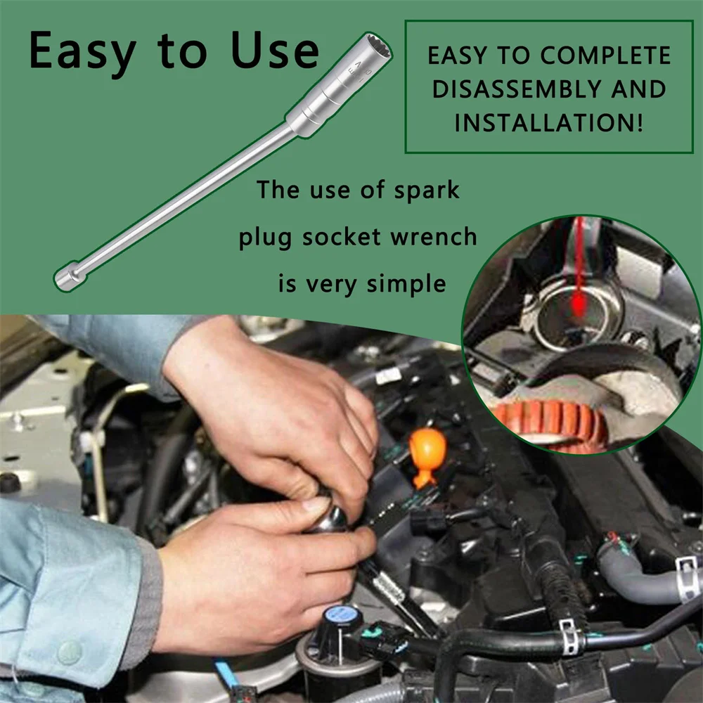 Wholesale 14mm 16mm Thin Wall Enhanced Swivel Magnetic Spark Plug Socket