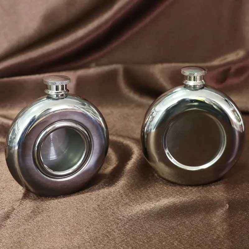 DORLIONA Round Stainless Steel Wine Pot Whisky Hip Flask wine bottle Flagons Outdoor