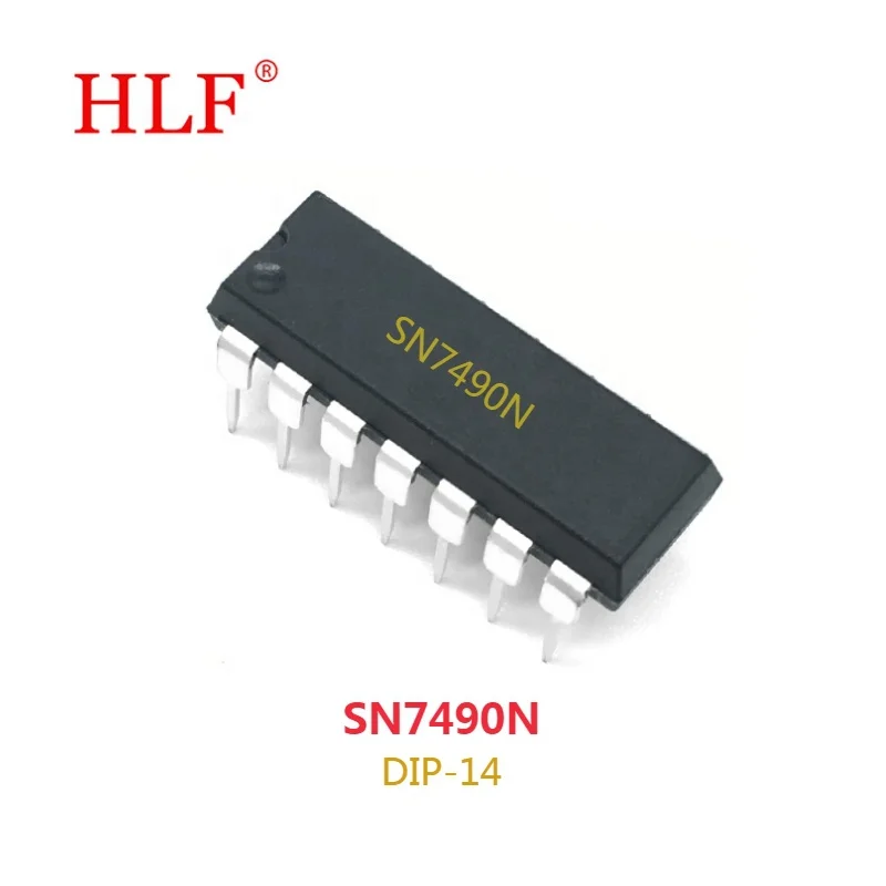 Новый оригинальный высококачественный SN7490N SN7490 7490 DIP14 HLF IC (электронные компоненты)