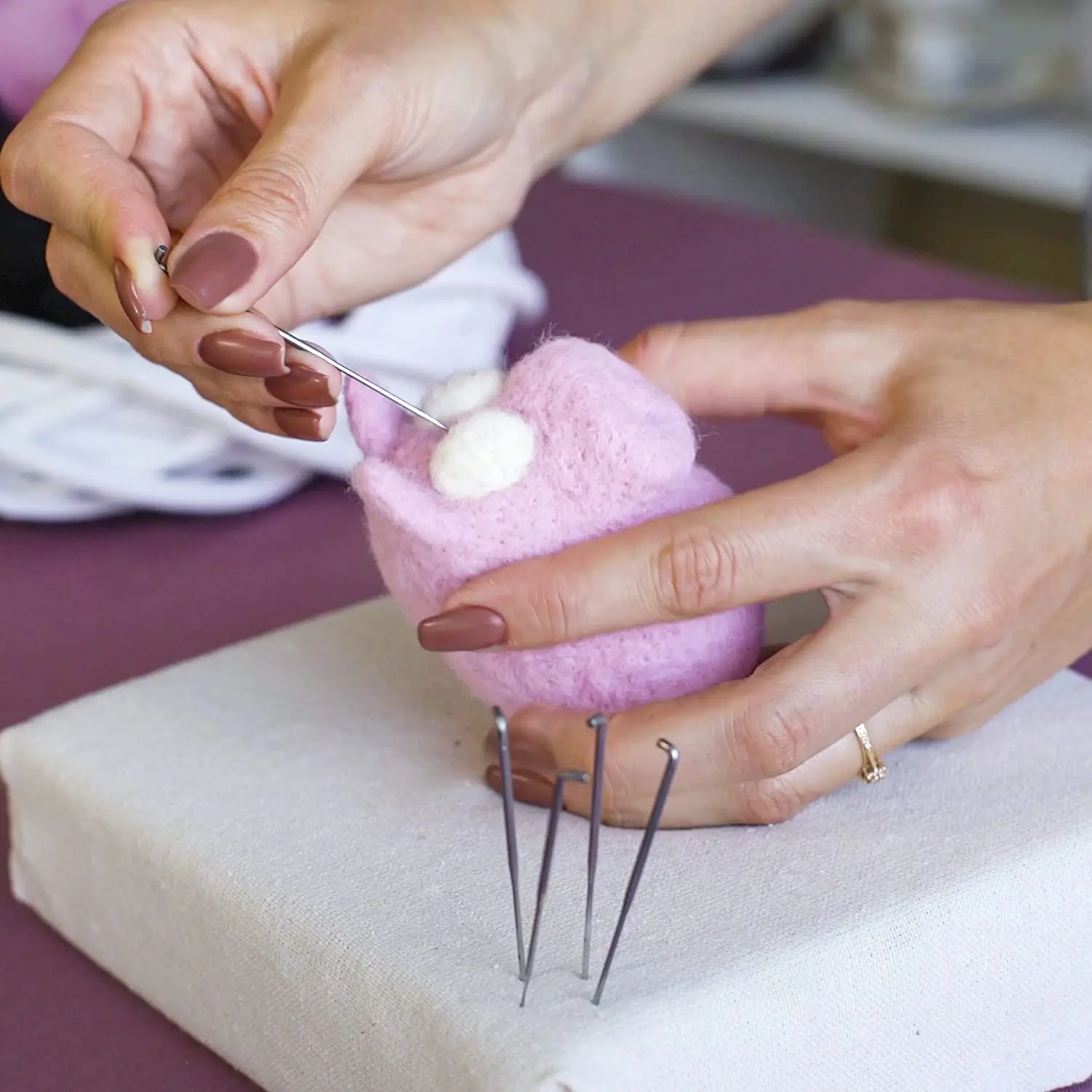 handmade pastel colorful 1.5cm small puff felt pom poms nepal wool felt balls for wool crafts baby shower decoration