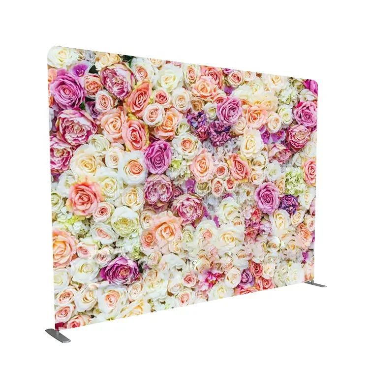 8x8ft double sided pillow case tension fabric wall backdrop Washable photo booth backdrop stand