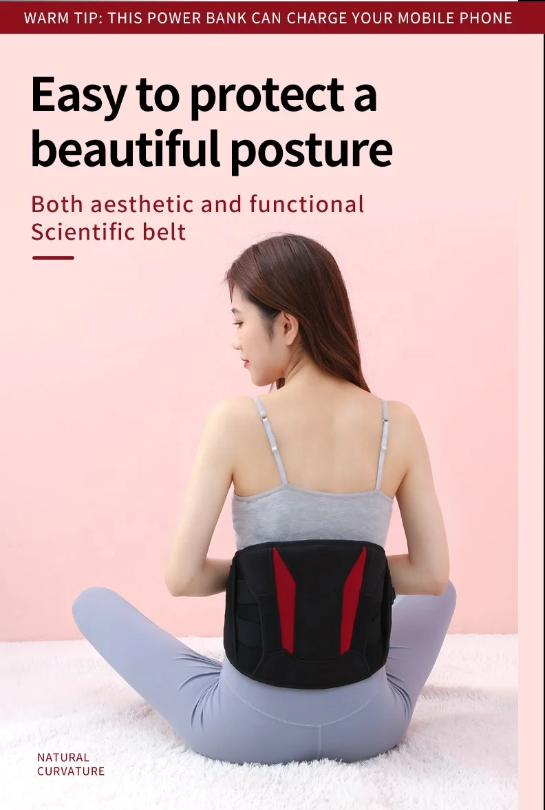 HENGSHI OEM Factory Heating Pad Back Massager Electric Body Care Vibration Massage Machine Belt Waist Massager Machine