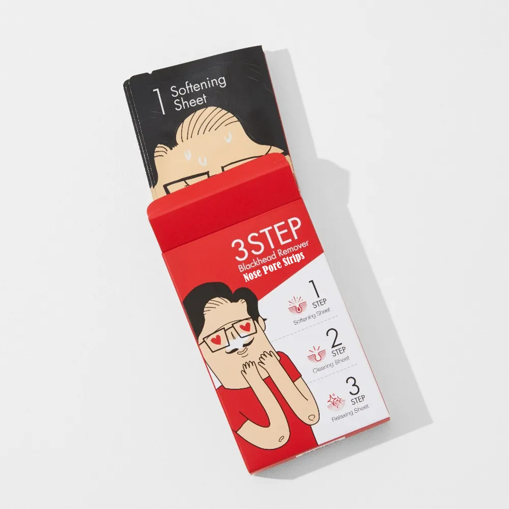 Korean Skin Care Blackhead Remover 3 Step Nose Pore Strips for Nose Care With Hazel Witch Green Tea Extract
