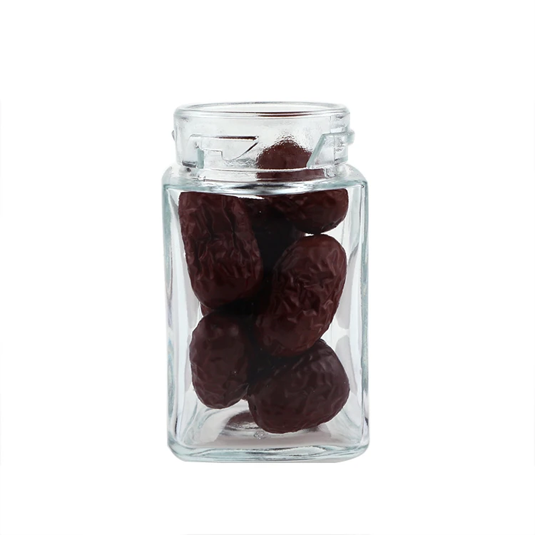 4oz Square Childproof Packaging Airtight Premium Child Proof Glass Jar with Child Resistant Cap for Flower Concentrate