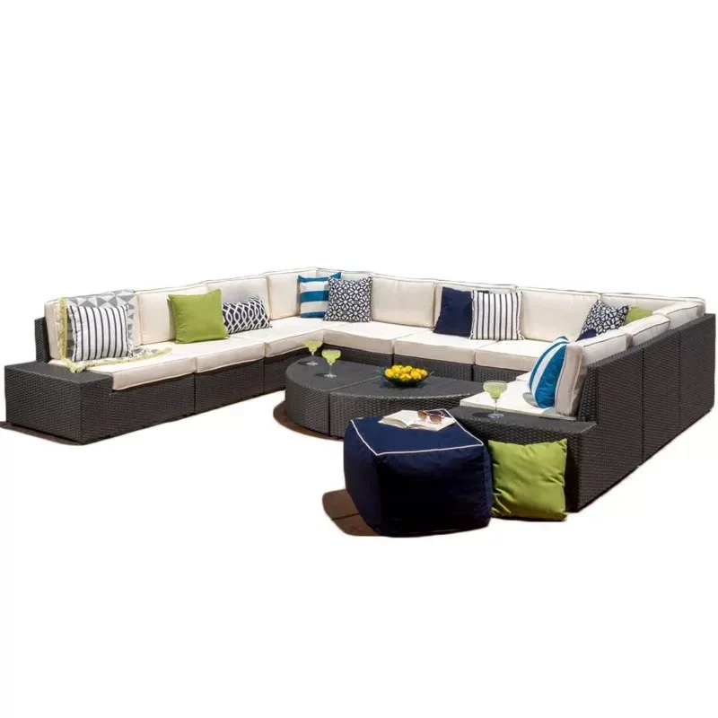 Good price patio furniture garden rattan sofa set for outdoor cane furniture