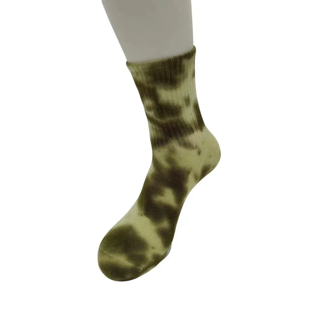 Hot Sale High Quality AZO Free Cotton Spandex Colorful Tie Dye Socks for Adult