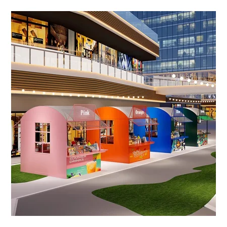 Outdoor Activities Display Frame Tents Iron Trellis Night Market Booth Promotion Kiosk Stall ice cream street food cart