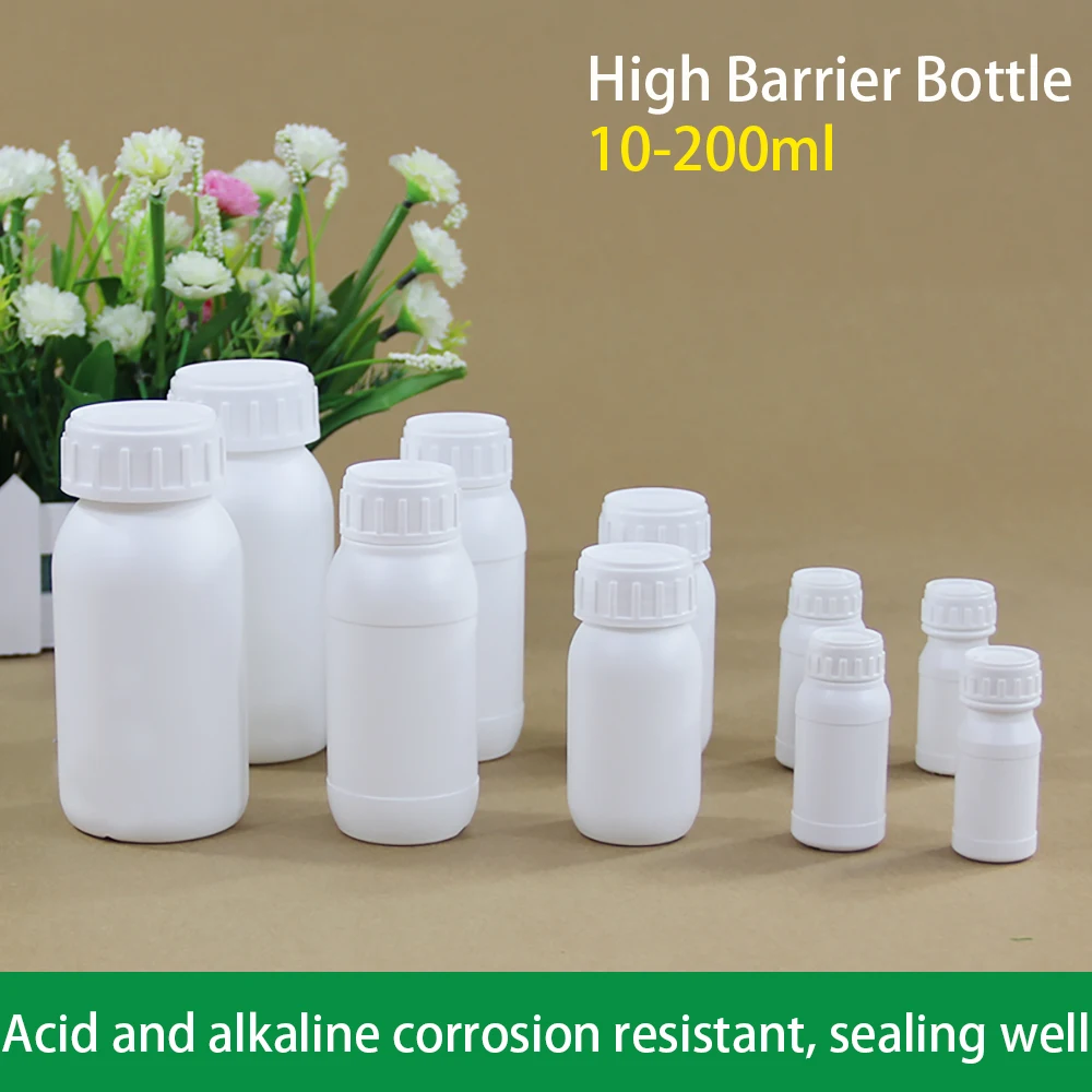 High Quality EVOH hdpe custom logo empty oil Sauce storage Plastic Round Pesticide pill wide mouth Squeeze Bottle wholesale