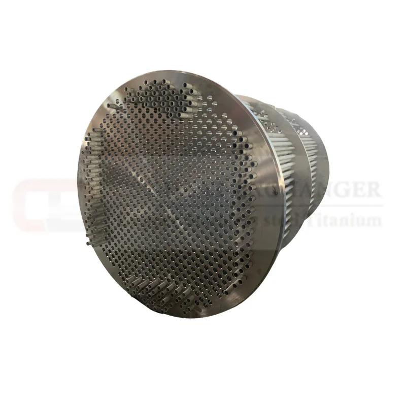 Double Tube Bundle For Tube In Shell Type Swimming Pool Heat Exchanger