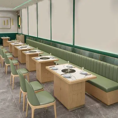 Современная удобная мебель для ресторанов набор сидений из массива дерева обеденных баров кафе отелей школ OEM ODM