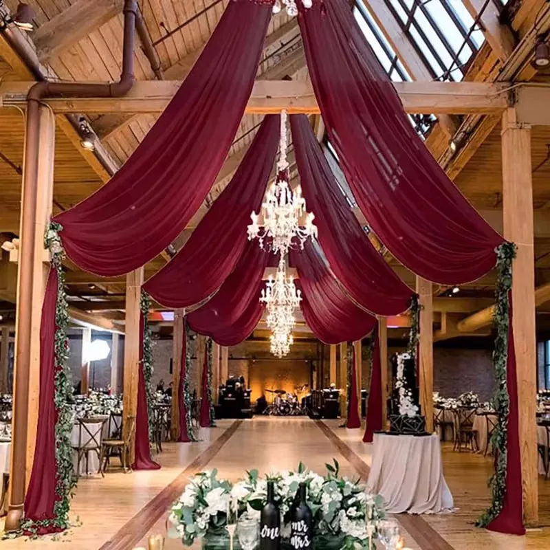 Tent Drapery Fabric Canopy Ceiling Drape For Wedding Party Events Decoration Wedding Dress Ceiling Drapes