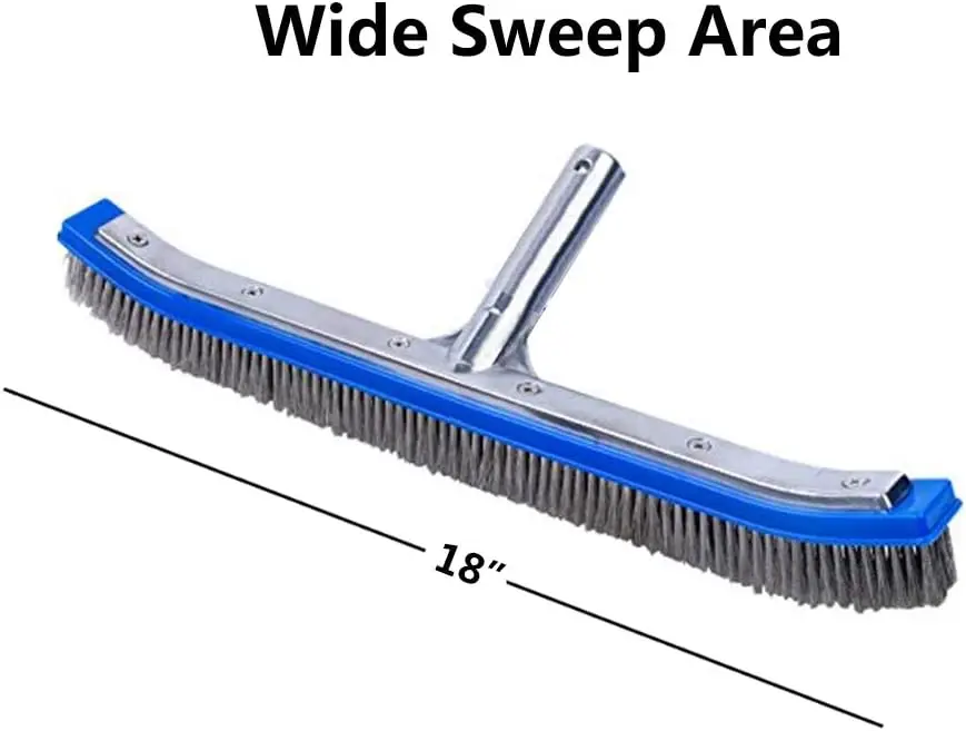 swimming pool cleaning equipment 18-Inch Heavy Duty Stainless Steel Swimming Pool Cleaning Brush