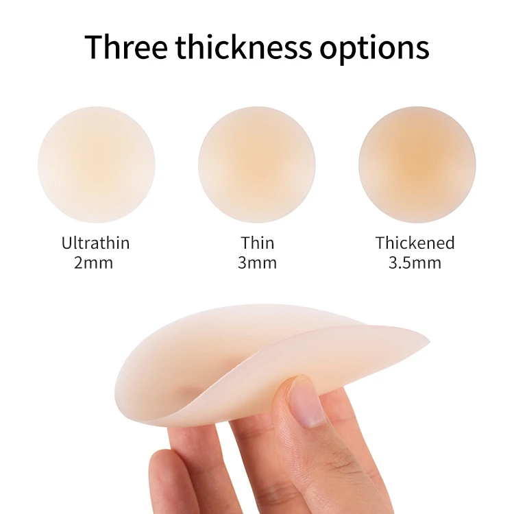 Wholesale Non-glue Washable Nipple Covers Invisible Seamless Silicone Pasties for Breast Enhancement and Strapless Tops