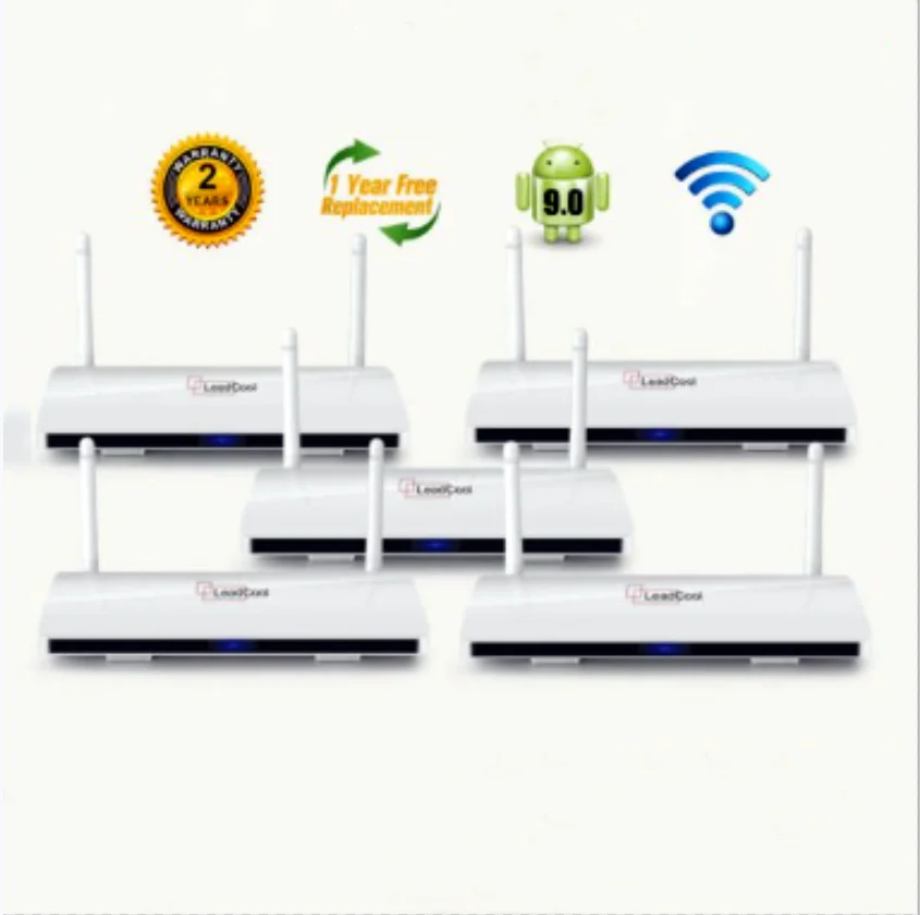 Hot Sale 3PCS 5PCS Leadcool White Set Top Box Smart TV Box Android 9.0 IPTV 1G 2G RAM 8G 16G ROM player Device