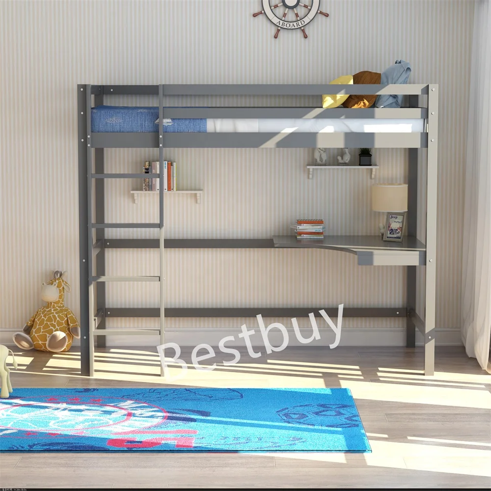 Современная Деревянная кровать для хранения, деревянная рама для кровати, деревянная двухъярусная кровать для детской спальни, мебель