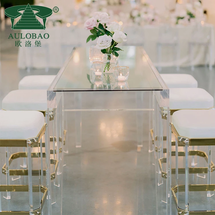 Bar furniture transparent acrylic ghost high bar stool with cushion