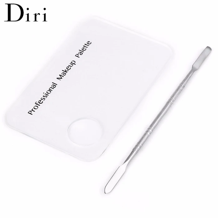 Professional Stainless Steel Cosmetic Makeup Mixing Palette with Spatula