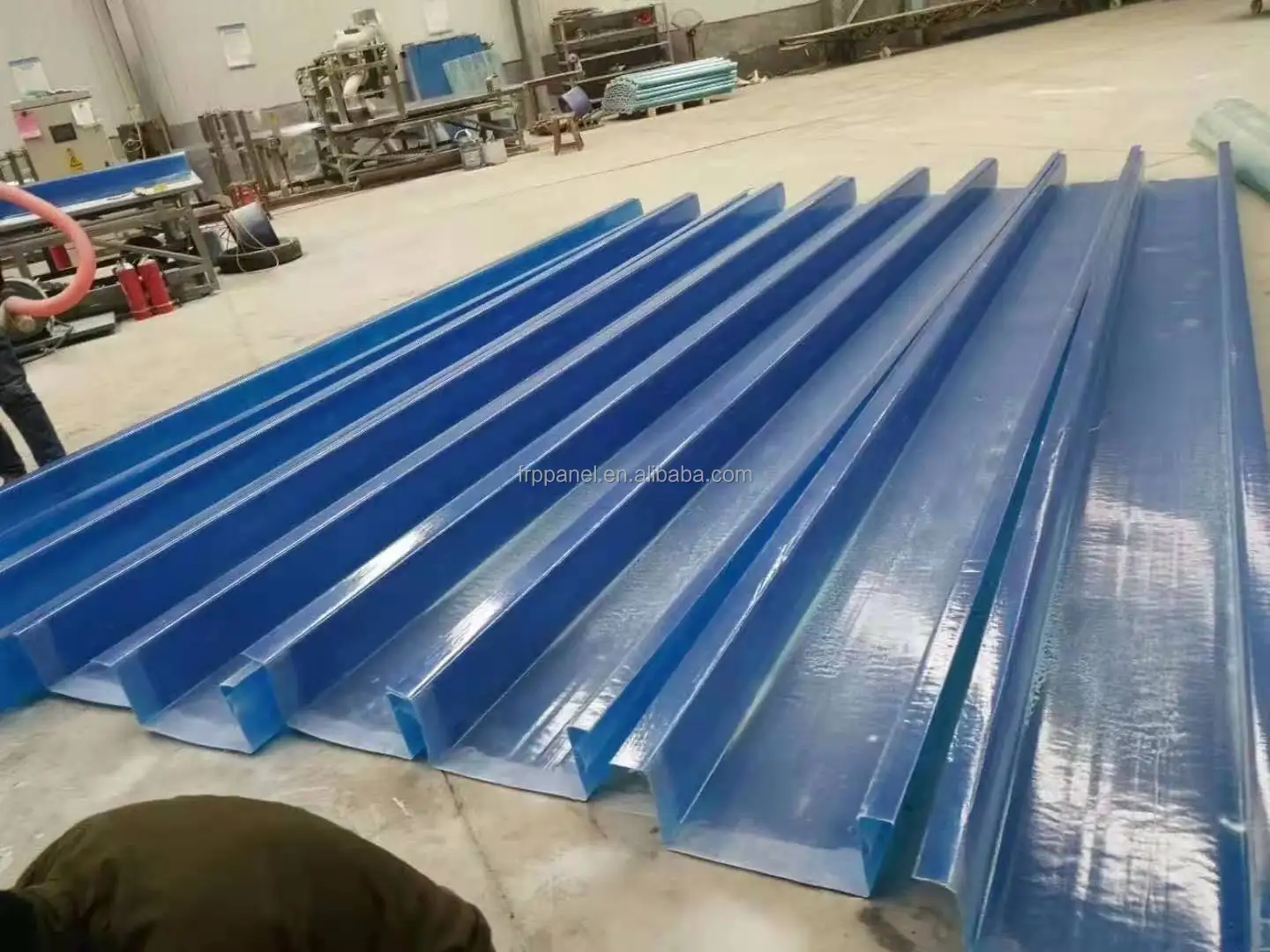 Competitive Price Fiberglass FRP  Plastic non matel gutter for PEB Building
